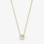 PANDORA 14ct Gold Plated Sparkling Round Halo Necklace 361174C01-45