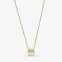PANDORA 14ct Gold Plated Sparkling Round Halo Necklace 361174C01-45