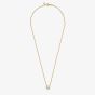 PANDORA 14ct Gold Plated Sparkling Round Halo Necklace 361174C01-45