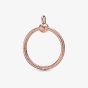 PANDORA Moments 14ct Rose Gold Plated Medium O Pendant 388256
