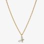 PANDORA 14ct Gold Plated Sparkling Butterfly Pendant Necklace 364267C01-45