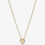 PANDORA 14ct Gold Plated Engravable Heart Halo Collier Necklace 364364C01-45