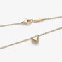 PANDORA 14ct Gold Plated Engravable Heart Halo Collier Necklace 364364C01-45