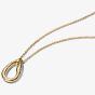 PANDORA 14ct Gold Plated Organically Shaped Stone-Set Oval Pendant Necklace 364666C01-45