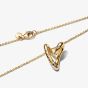 PANDORA 14ct Gold Plated Organically Shaped Stone-Set Heart Pendant Necklace 364669C01-60