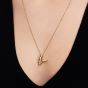 PANDORA 14ct Gold Plated Organically Shaped Stone-Set Heart Pendant Necklace 364669C01-60