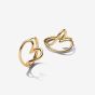 PANDORA 14ct Gold Plated Heart Shaped Hoop Earrings 263807C00