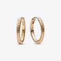 PANDORA Moments 14ct Gold Plated Small Charm Hoop Earrings 262728C00