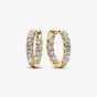 PANDORA 14ct Gold Plated Sparkling Row Eternity Hoop Earrings 263002C01