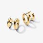 PANDORA 14ct Gold Plated Double Huggie Hoop Earrings 263280C00