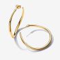 PANDORA 14ct Gold Plated Organically Shaped 42mm Hoop Earrings 263299C00