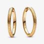 PANDORA Moments 14ct Gold Plated Charm Hoop Earrings 269532C00