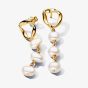PANDORA 14ct Gold Plated Cultured Pearl Drop Earrings 263263C01