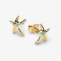 PANDORA 14ct Gold Plated Starfish Stud Earrings 263820C01
