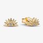 PANDORA 14ct Gold-Plated Celestial Sparkling Sun Stud Earrings 264627C01