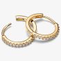 PANDORA 14 ct Gold-Plated & Cubic Zirconia Mini Hoop Earrings 264649C01
