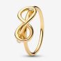PANDORA 14ct Gold Plated Infinity Knot Ring 163759C01