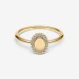 PANDORA 14ct Gold Plated Oval Halo Ring 163800C01