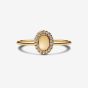 PANDORA 14ct Gold Plated Oval Halo Ring 163800C01