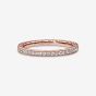 PANDORA 14ct Rose Gold Plated Sparkle Hearts Ring 180963CZ