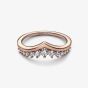 PANDORA 14ct Rose Gold Plated Timeless Wish Ring 182320C01