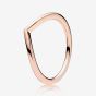 PANDORA 14ct Rose Gold Plated Shining Wish Ring 186314