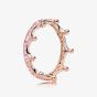PANDORA 14ct Rose Gold Plated Enchanted Tiara Ring 187087NPO