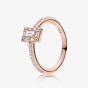 PANDORA 14ct Rose Gold Plated Luminous Ice Ring 187541CZ