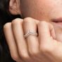 PANDORA 14ct Rose Gold Plated Princess Wishbone Ring 187736CZ