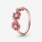 PANDORA 14ct Rose Gold Plated Daisy Trio Ring 188792C01
