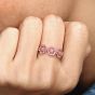 PANDORA 14ct Rose Gold Plated Daisy Trio Ring 188792C01