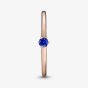 PANDORA 14ct Rose Gold Plated Stellar Blue Ring 189259C04