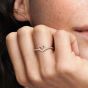 PANDORA 14ct Rose Gold Plated Heart Wishbone Ring 189302C01
