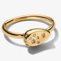PANDORA 14ct Gold Plated Stone-Set Oval Signet Ring 164672C01