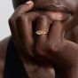 PANDORA 14ct Gold Plated Stone-Set Oval Signet Ring 164672C01