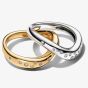 PANDORA 14ct Gold Plated Cubic Zirconia Two-Tone Stacking Ring 164674C01