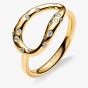PANDORA 14ct Gold Plated Organically Shaped Stone-Set Oval Statement Ring 164676C01
