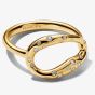 PANDORA 14ct Gold Plated Organically Shaped Stone-Set Oval Statement Ring 164676C01