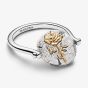 PANDORA 14ct Yellow Gold Plated Sterling Silver Rose Reversible Medallion Ring 164811C00