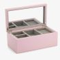 PANDORA Medium Pink Leather Jewellery Box A005