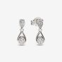 PANDORA 14ct White Gold Infinite 0.50ct Lab Grown Diamond Drop Earrings 252580C01