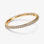 PANDORA 14ct Yellow Gold 0.11ct Lab Grown Diamond Half Eternity Ring 153638C01