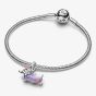PANDORA Platinum Plated Christmas Dachshund Dangle Charm 734970C01