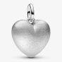 PANDORA Platinum Plated Matte Puffy Heart Dangle Charm 734908C00