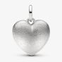PANDORA Platinum Plated Matte Puffy Heart Dangle Charm 734908C00