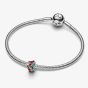 PANDORA Platinum Plated Christmas Holly Charm 734974C01