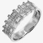 18ct White Gold Baguette Cut Brilliant Fancy Ring 18DR278-W