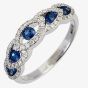 18ct White Gold Diamond Sapphire Marquise Ring 18DR312-S-W