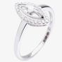 18ct White Gold 0.23ct Diamond Marquise Halo Ring 18DR352-W