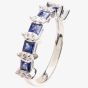 18ct White Gold Sapphire and  Diamond Half Eternity Ring 18DR380-S-W